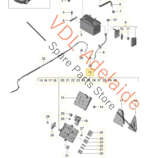 99161030103 99161807501   Porsche 911 Boxster Cayman Main Battery Fuse Board In Footwell 99161030103 99161807501