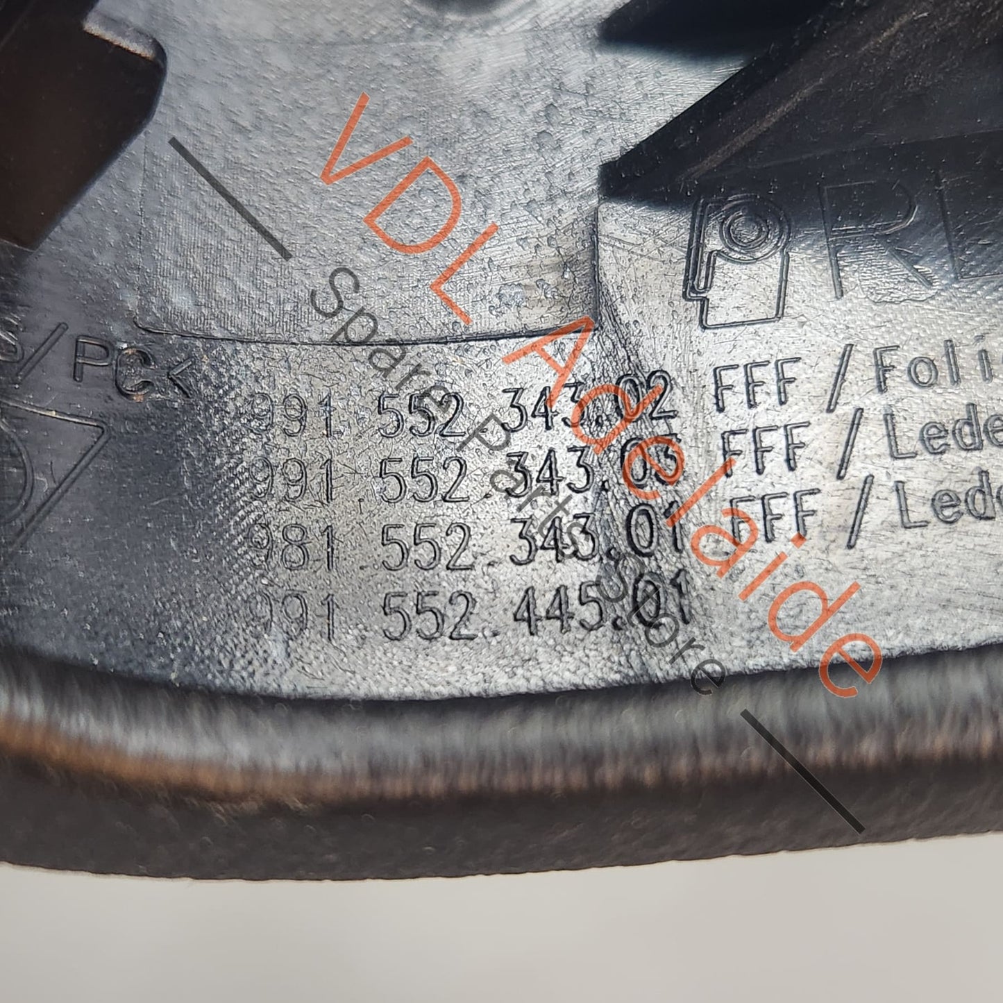 99155234303DK4    Porsche Boxster Glovebox Trim Panel Black Leather 99155234303 DK4