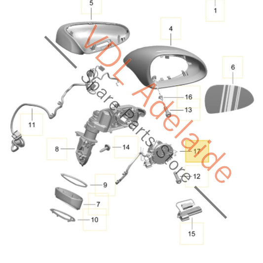 99762404701    Porsche 911 Boxster Cayman Exterior Mirror Adjuster Motor 99762404701