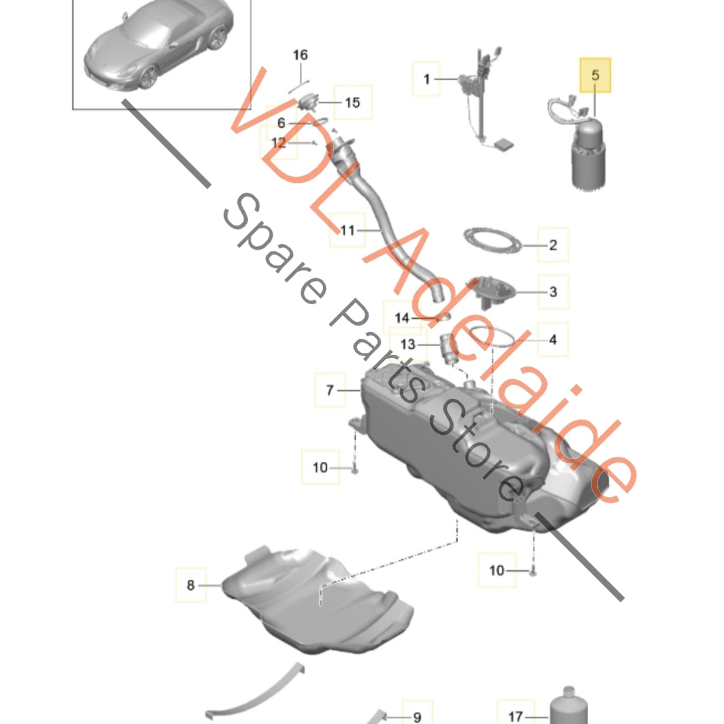 99162014101 99162014100   Porsche 911 Boxster Cayman Low Pressure Fuel Pump In Tank 99162014101