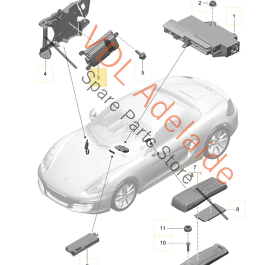99164556700 9P1035465   Porsche BOSE Amplifier for Subwoofer 9P1035465 99164556700