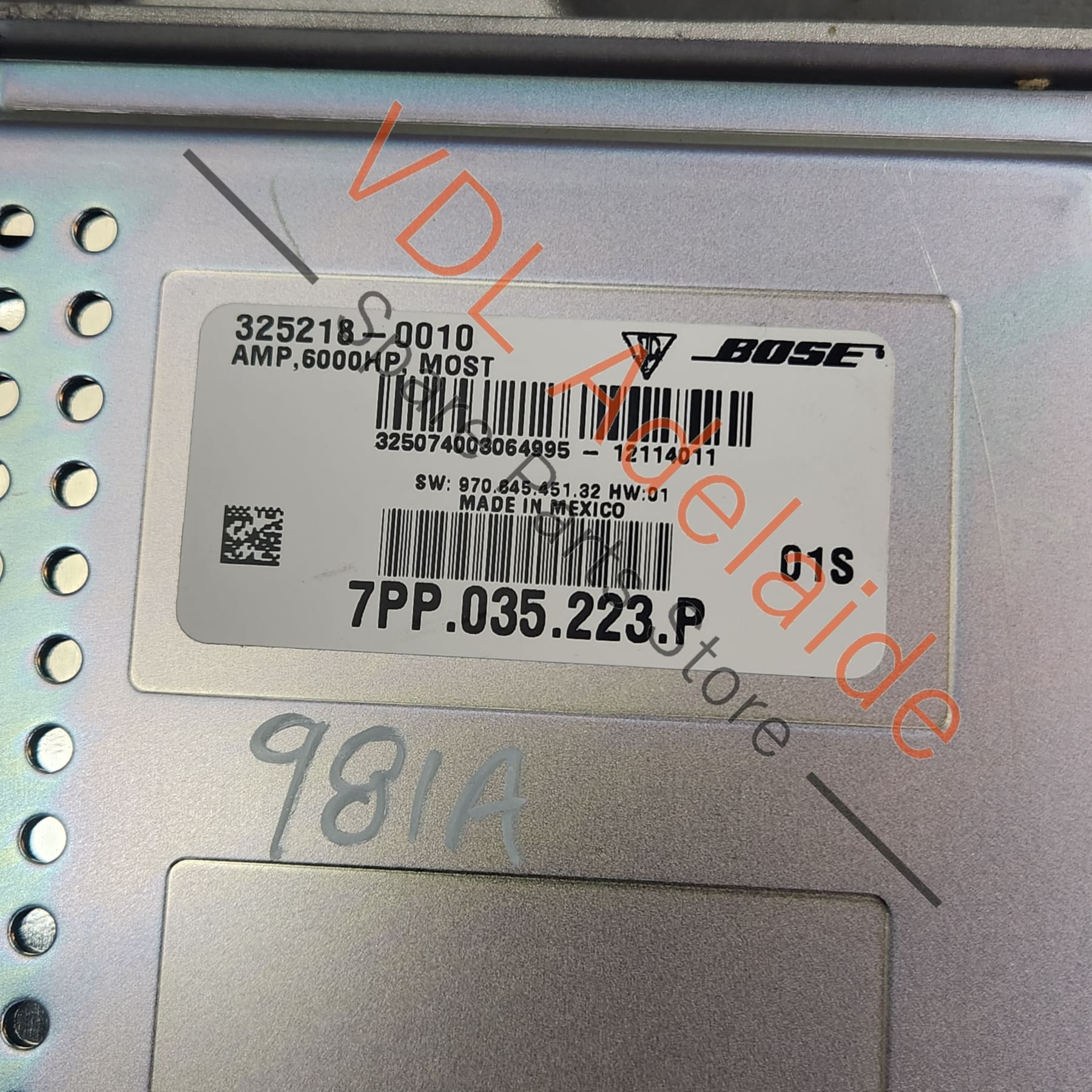 7PP035223P 7PP035223AA   Porsche BOSE Amplifier for Subwoofer 7PP035223P 7PP035223AA