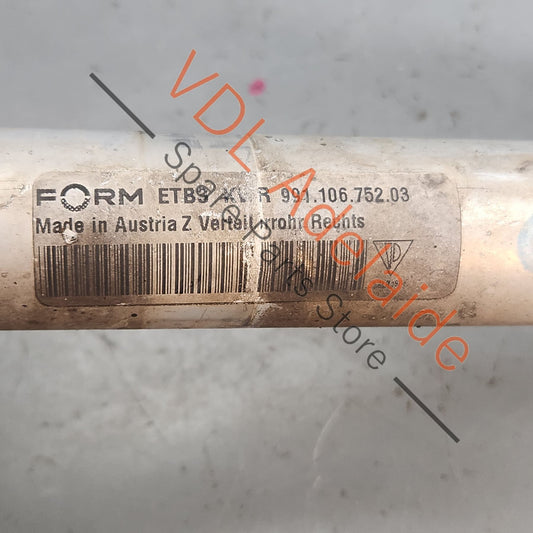 99110675203    Porsche 911 Boxster Cayman Aluminium Coolant Pipe 99110675203