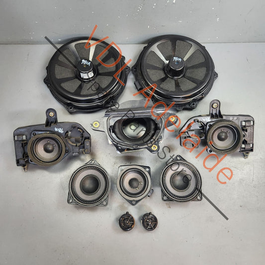 99164556600 7PP035454E 7PP035415F  Porsche Cayman Boxster 911 10 Speaker Loudspeaker Audio Set with Subwoofer