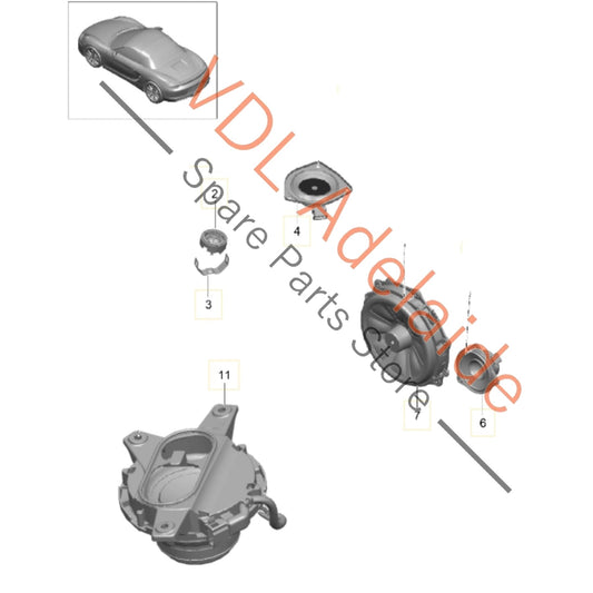 99164556600 7PP035454E 7PP035415F  Porsche Cayman Boxster 911 10 Speaker Loudspeaker Audio Set with Subwoofer