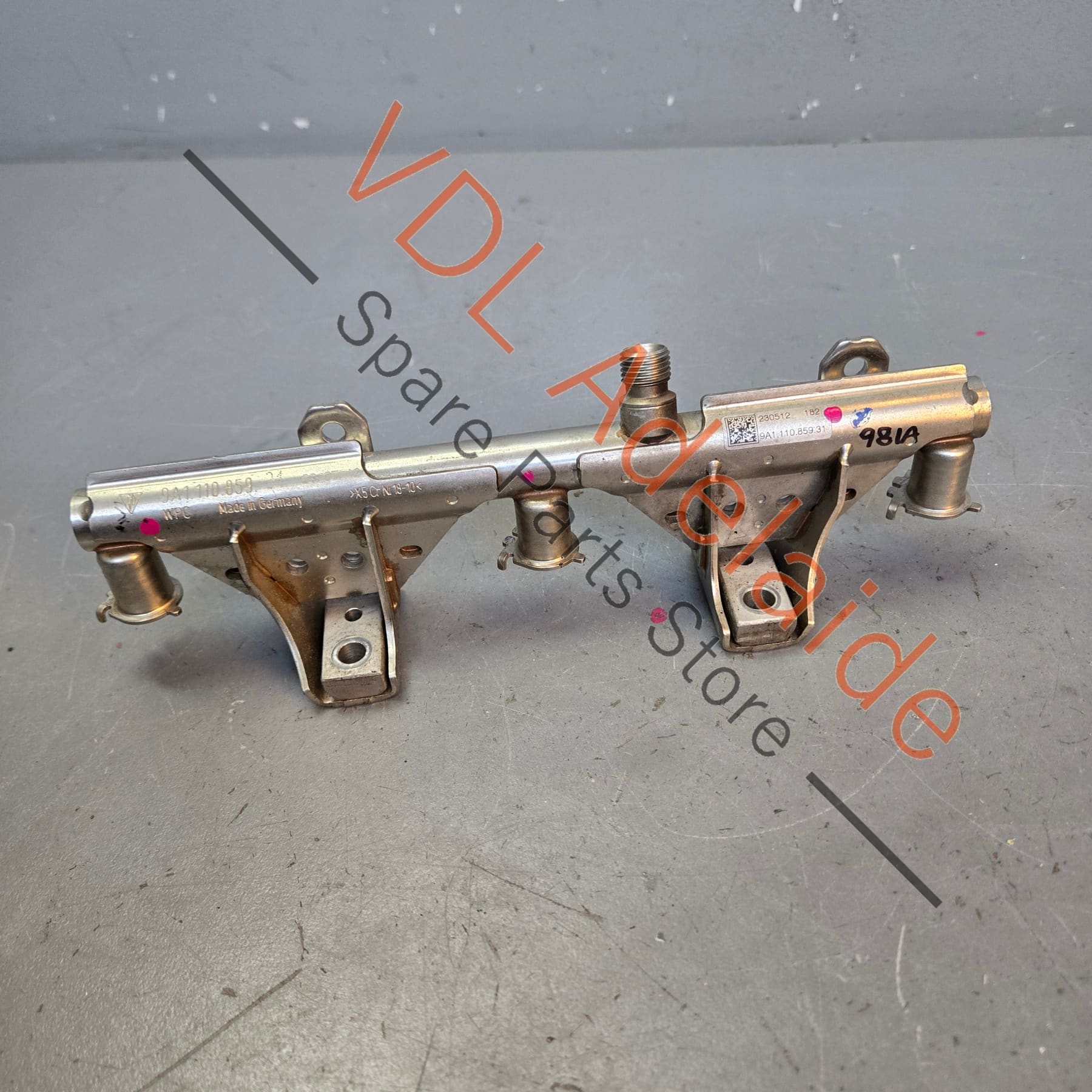 9A111085931    Porsche Boxster A122 Fuel Pressure Sensor & Pipe 9A111085931 Cyls 1-3