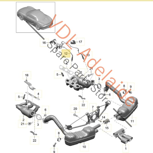 9A160618301 9A160618303   Porsche Cayman Boxster 911 Exhaust Lambda Probe Oxygen Sensor 9A160618301 Upstream