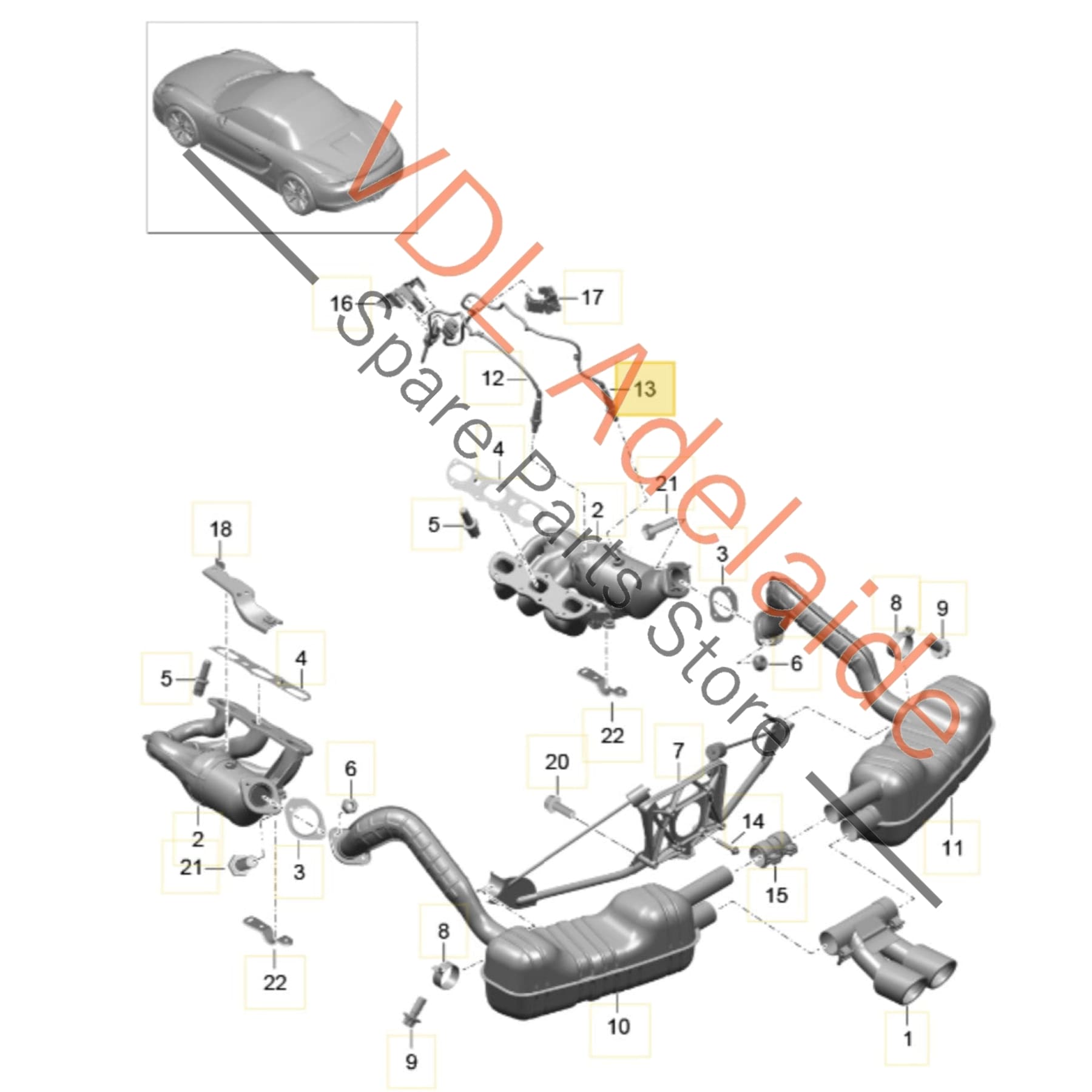 9A160619301 9A160619302   Porsche Cayman Boxster 911 Exhaust Lambda Probe Oxygen Sensor 9A160619301 9A160619302 Downstream