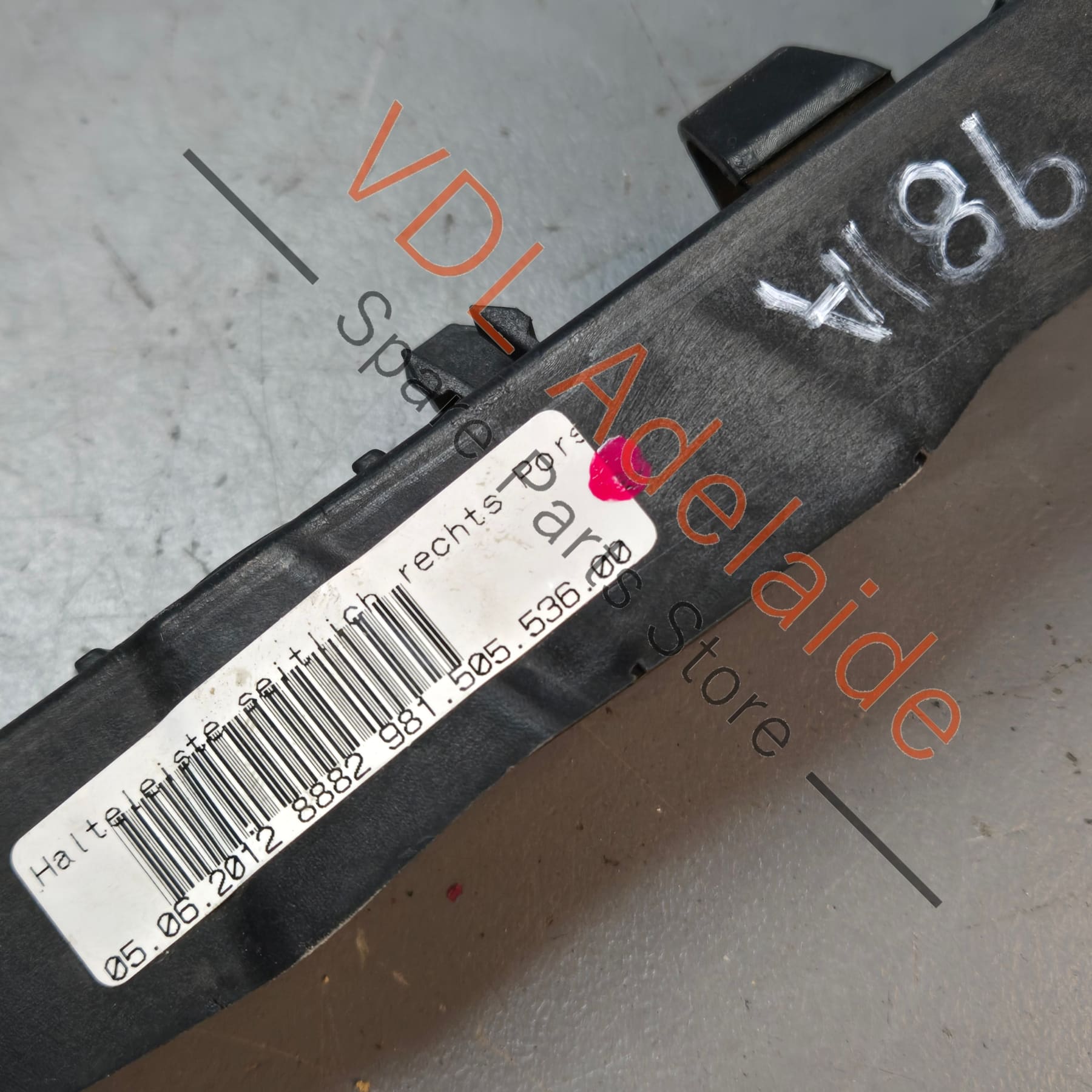 98150553600    Porsche Boxster Cayman Right Front Bumper Retaining Bracket 98150553600