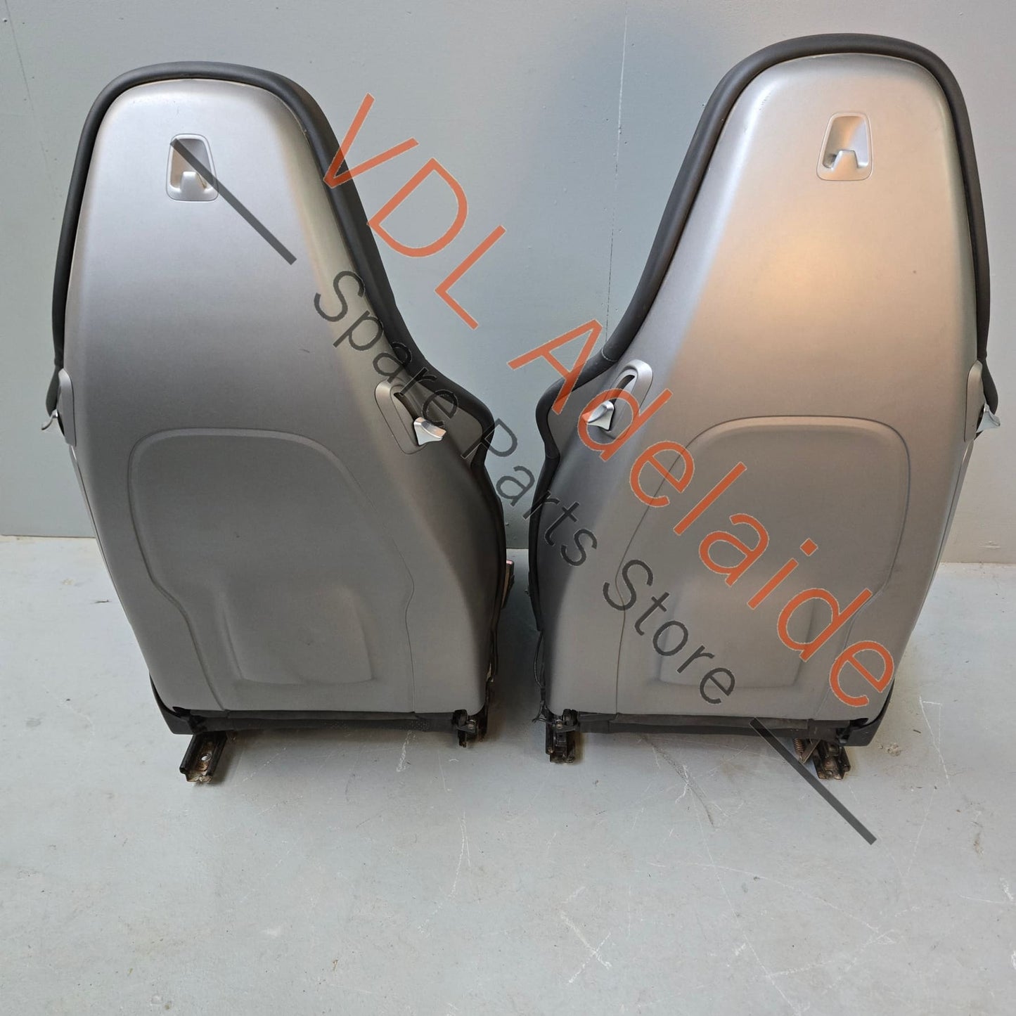 Porsche Boxster 981 Cayman Black Leather Seat Set Pair