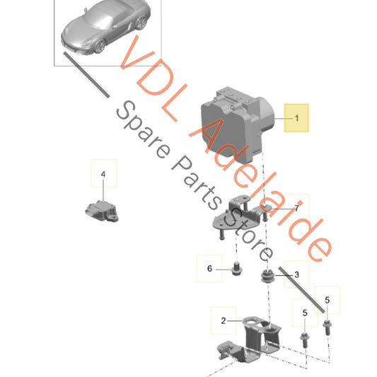 98135595503 98135595500   Porsche Boxster Cayman 981 ABS Brake Pump Module 98135595500 98135595503