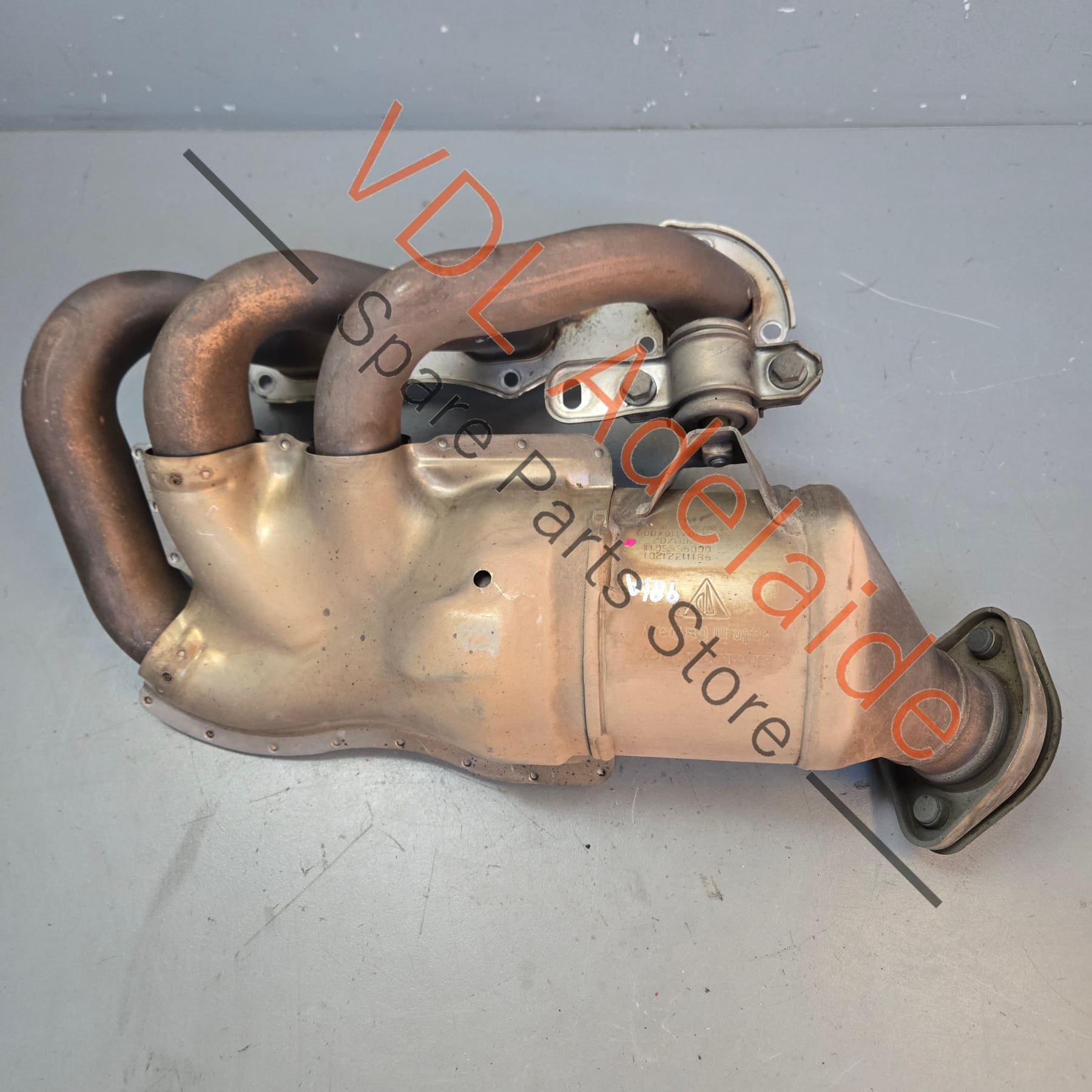 98111321205 981113212EX   Porsche Boxster Cayman 2.7L Right Exhaust Manifold w Catalytic Converter 98111321205 981113212EX