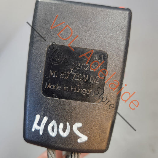 1K0857739M    Volkswagen VW Golf Mk6 Rear Centre Double Seat Belt Buckle 1K0857739 M QVZ NOR5