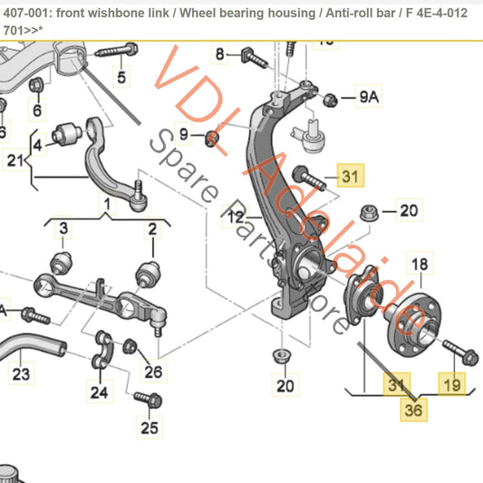 4E0498625D 4E0498625B Audi A8 D3 4E Front Wheel Bearing 4E0498625B 4E0498625D