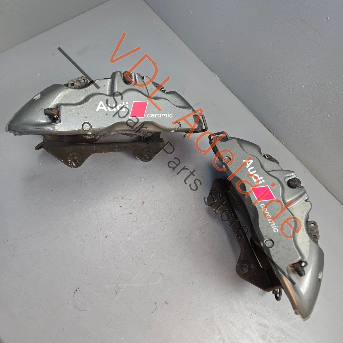4E0615107 4E0615108 Audi Brembo Carbon Ceramic 380mm x 38mm Brake Caliper Pair 4E0615107 4E0615108