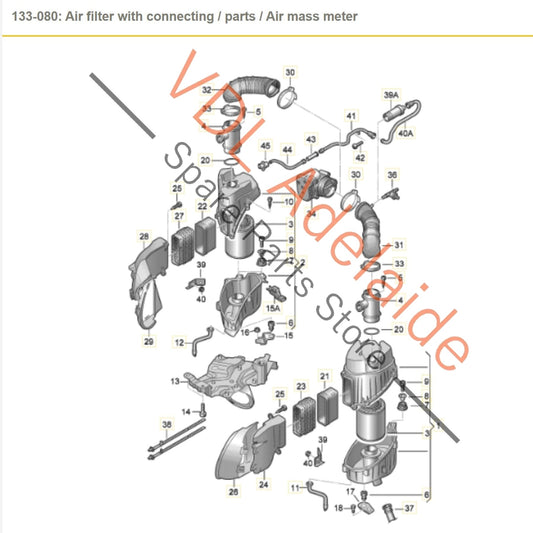 07L133837A 07L133838A Audi S8 D3 Pair of Air Filter Induction Pipes Left & Right 07L133837A 07L133838A