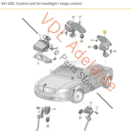 4E0616572E 4E0907503C Audi A8 S8 D3 Rear Left Suspension Height Level Sensor 4E0616571E 4E0616571D 4E0907503C