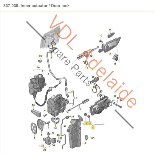 4E0837059 Audi A8 D3 S8 Power Door Latch Lock Motor 4E0837059