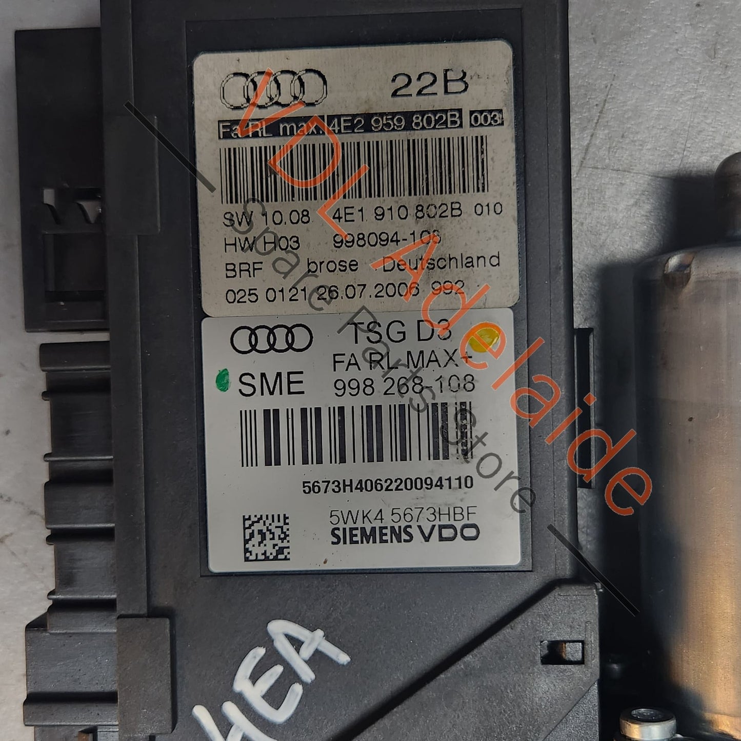 4E2959802B Audi A8 S8 D3 Front Right Window Regulator Motor 4E2959802B