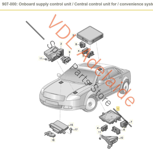 4E0910279S 4E0907279Q Audi A8 D3 4E Onboard Power Supply Control Unit 4E0910279S 4E0907279Q