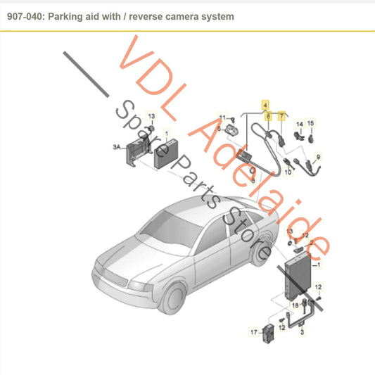 4L0980551D 4L0980551B Audi A8 D3 4E Reversing Reverse Back Up Parking Camera 4L0980551B 4L0980551D