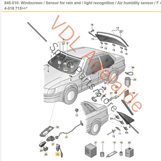 4E0907658 Audi A8 D3 Air Humidity Sensor 4E0907658