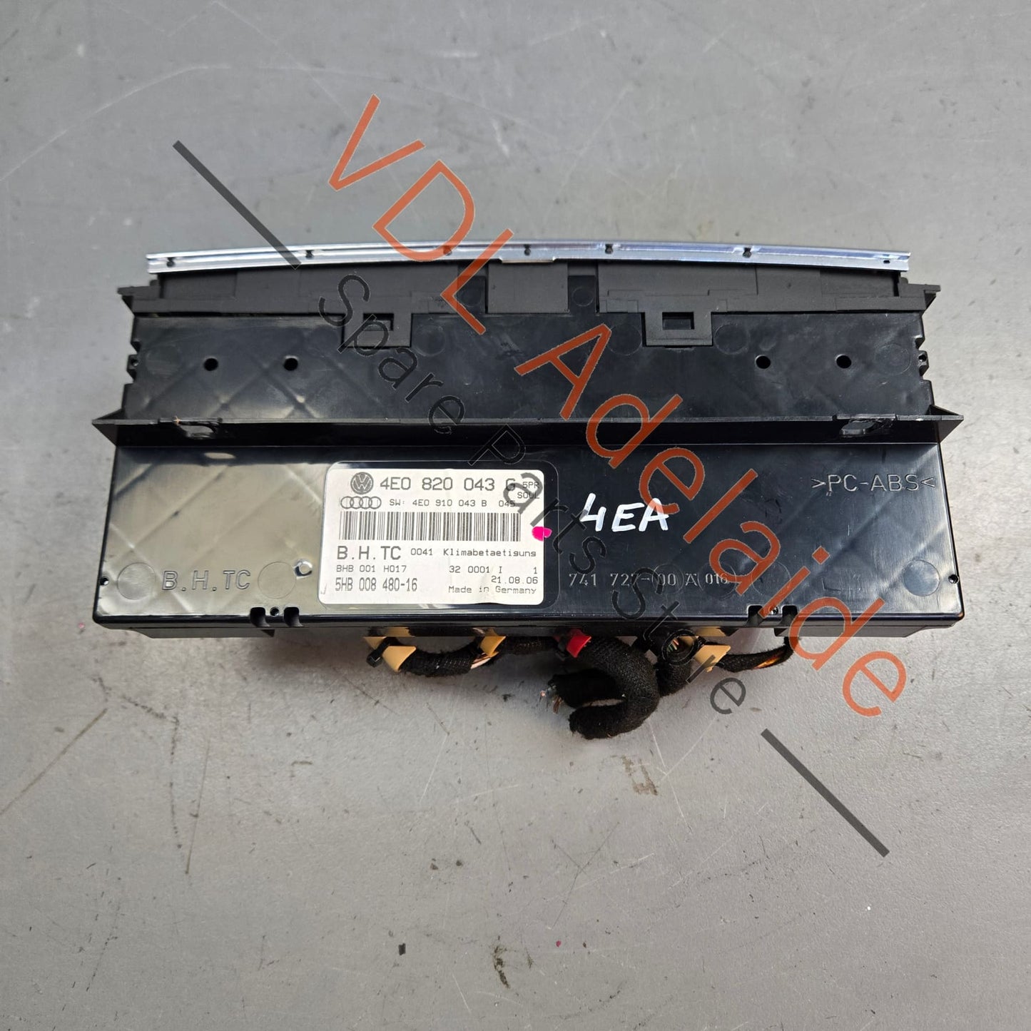 4E0820043G5PR 4E0820043G5PR Audi A8 S8 Air Conditioning Climate Control Switch 4E0820043G 5PR