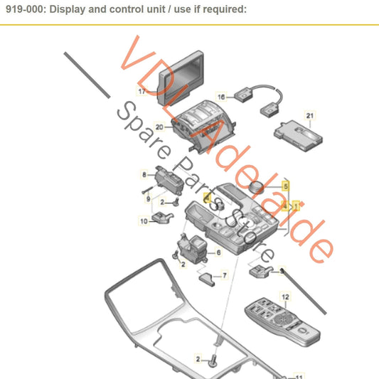 4E2919612B 4E2919611B 4E2919610B 4E2919609B Audi A8 S8 MMI Radio Control Button Switch 4E2919612B