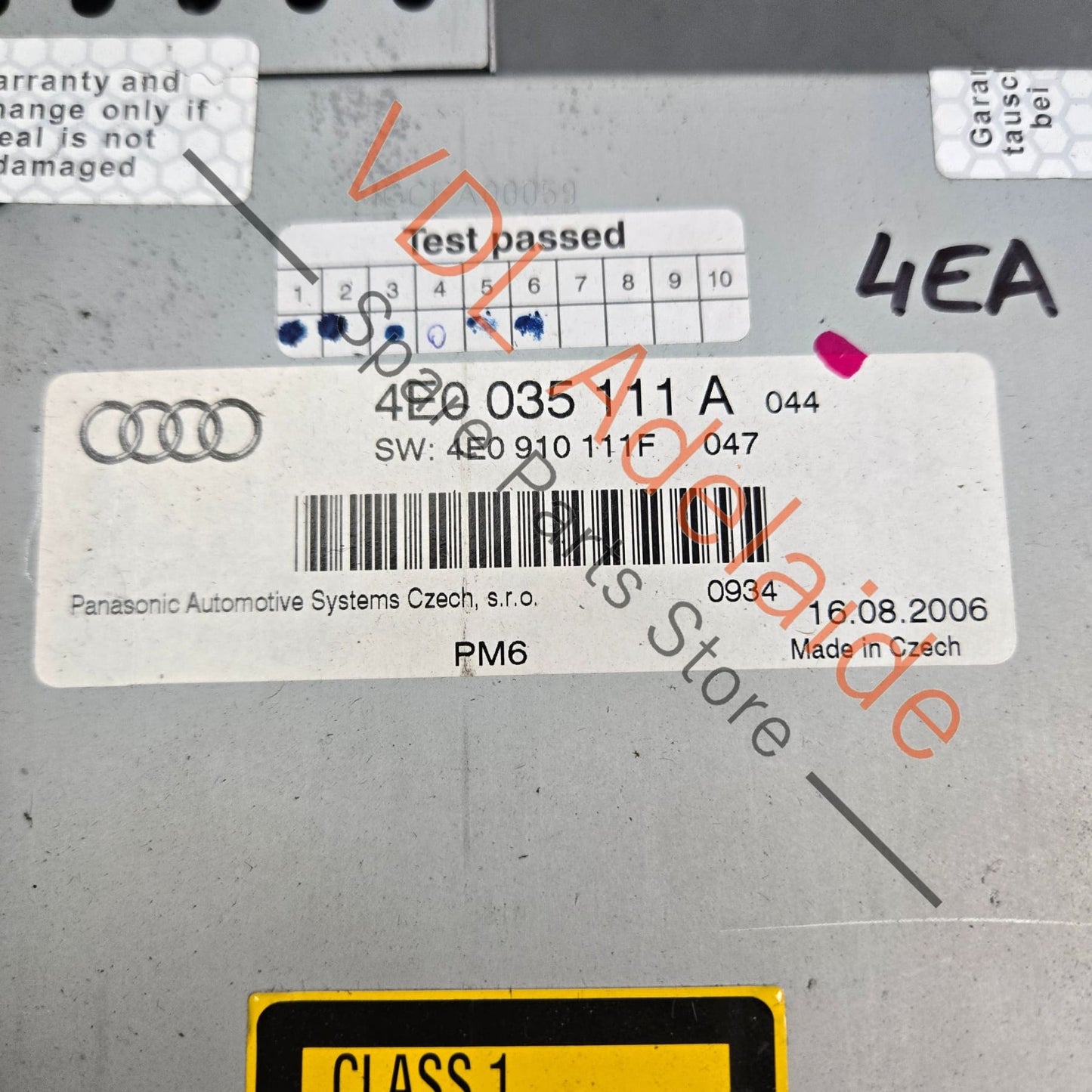4E0035111A Audi 6 Disc CD Changer 4E0057111 4E0910111