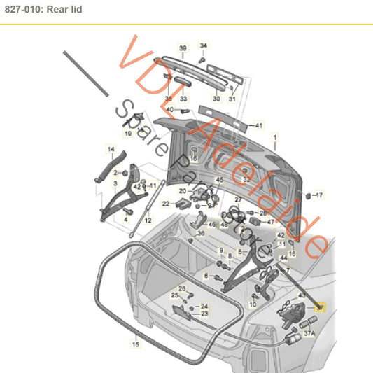 4E0827852H 4E0827852G Audi A8 S8 Automatic Boot Lid Opening Drive Unit Engine Motor 4E0827852H