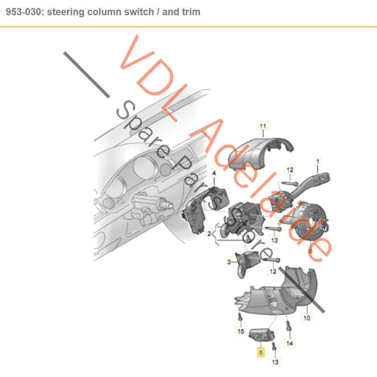 4E0953551 Audi Electric Steering Column Adjustment Switch 4E0953551