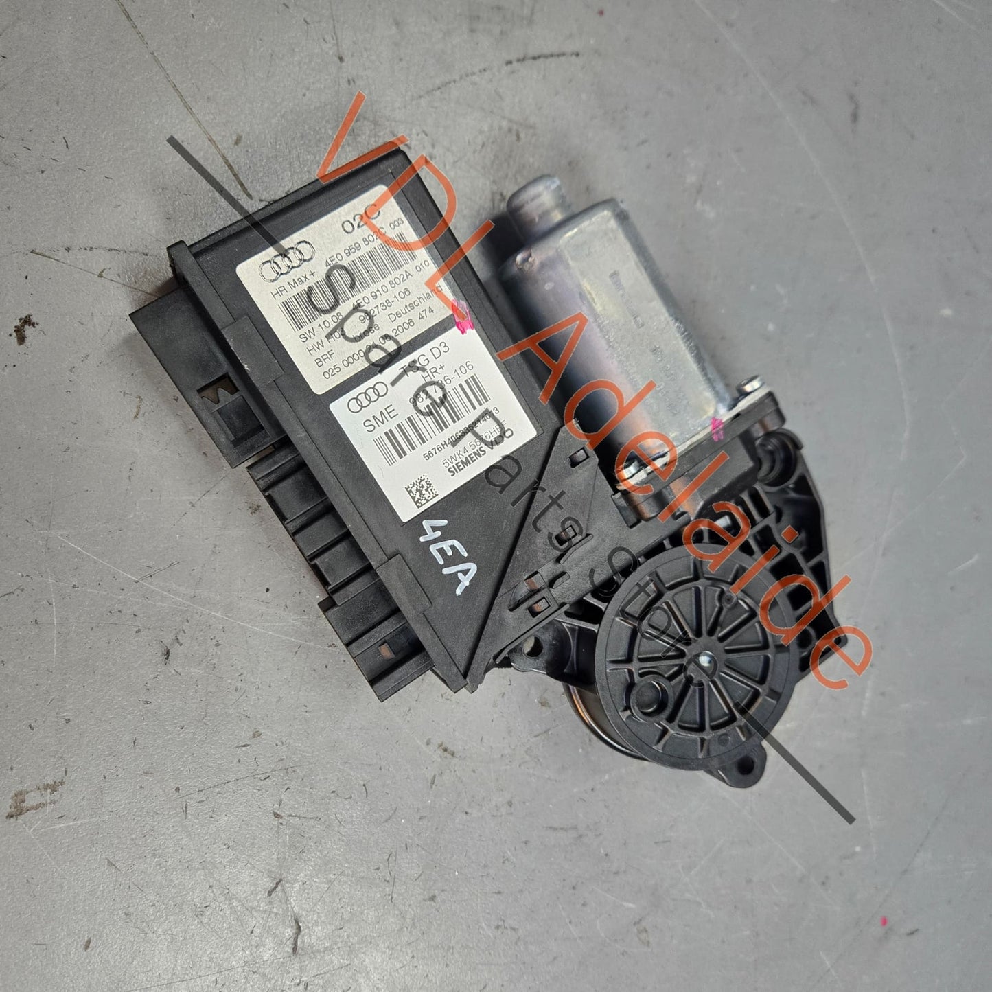 4E0959802D Audi A8 S8 Rear Right Window Regulator Motor 4E0959802D