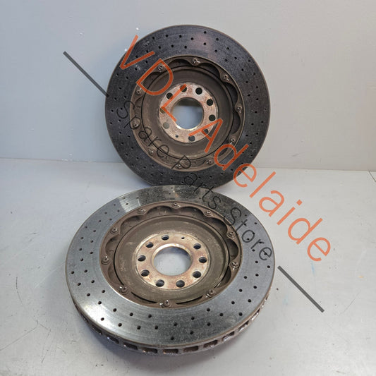 4E0615601N 4E0615602B Audi RS7 S8 Bentley Continental Rear Carbon Ceramic Brake Disc Rotor Pair 4E0615601N 4E0615602B 356mm x 22mm