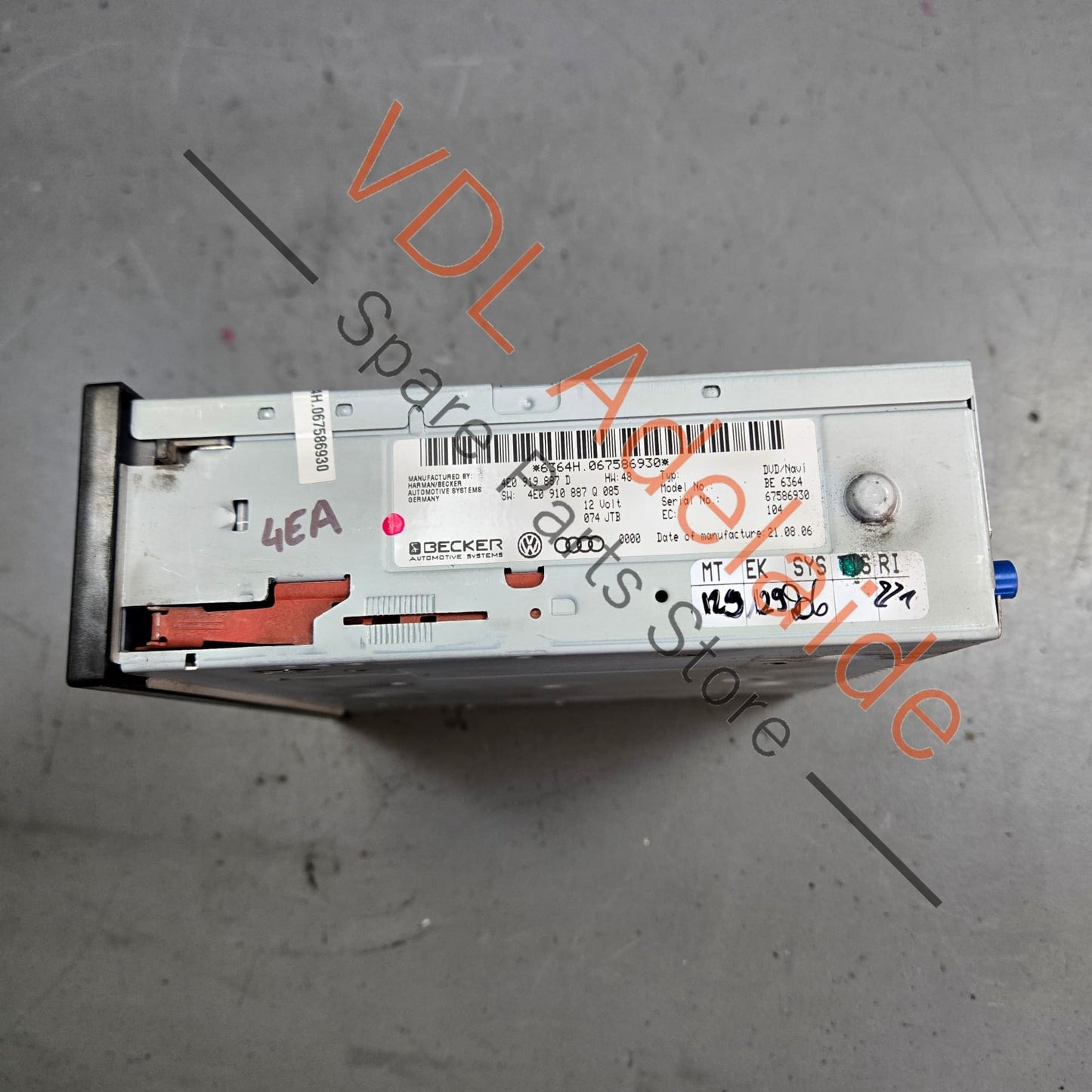 4E0910888P 4E0910887Q 4E0919887D Audi A8 S8 GPS Navigation DVD Unit Nav 4E0910888P 4E0910887Q 4E0919887D