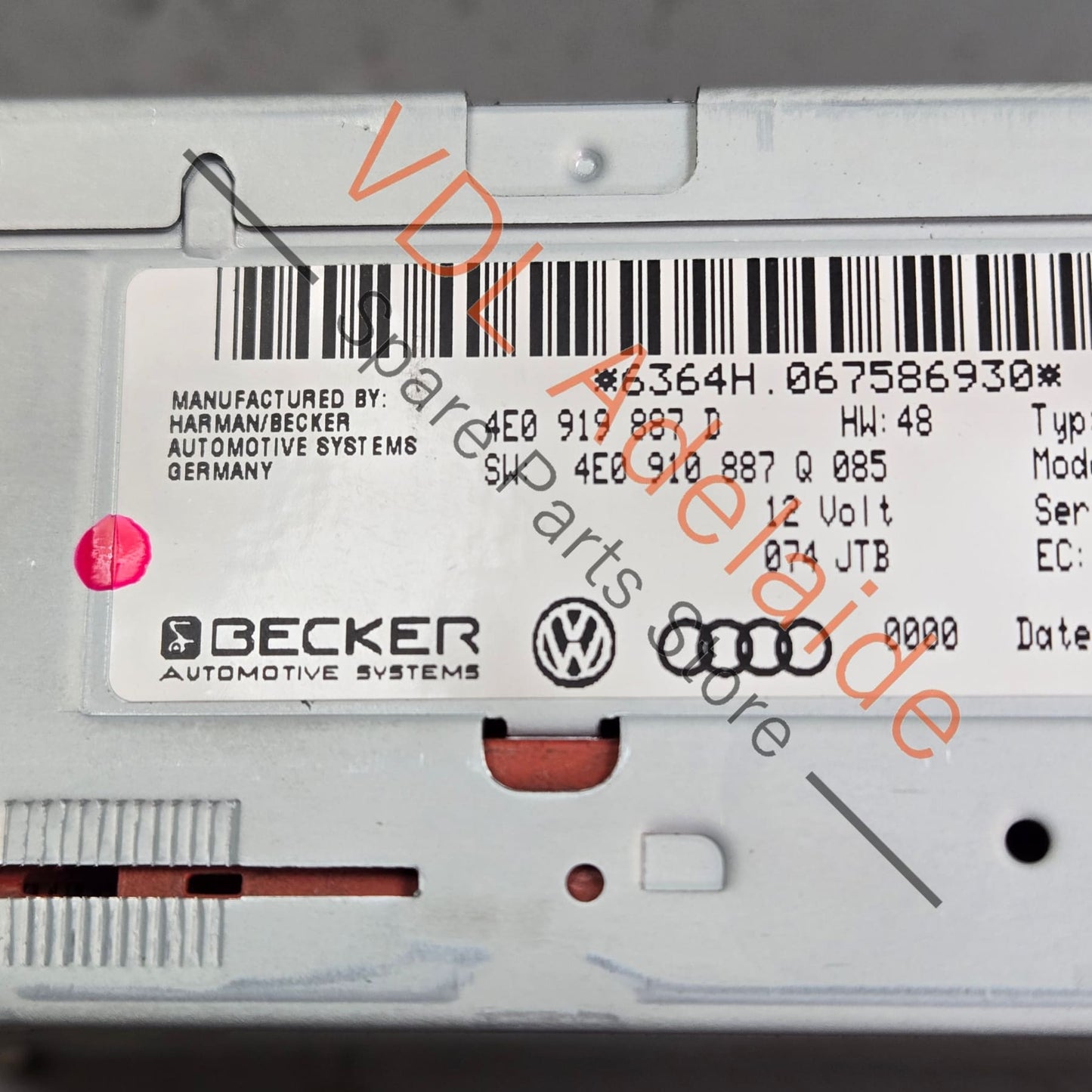4E0910888P 4E0910887Q 4E0919887D Audi A8 S8 GPS Navigation DVD Unit Nav 4E0910888P 4E0910887Q 4E0919887D