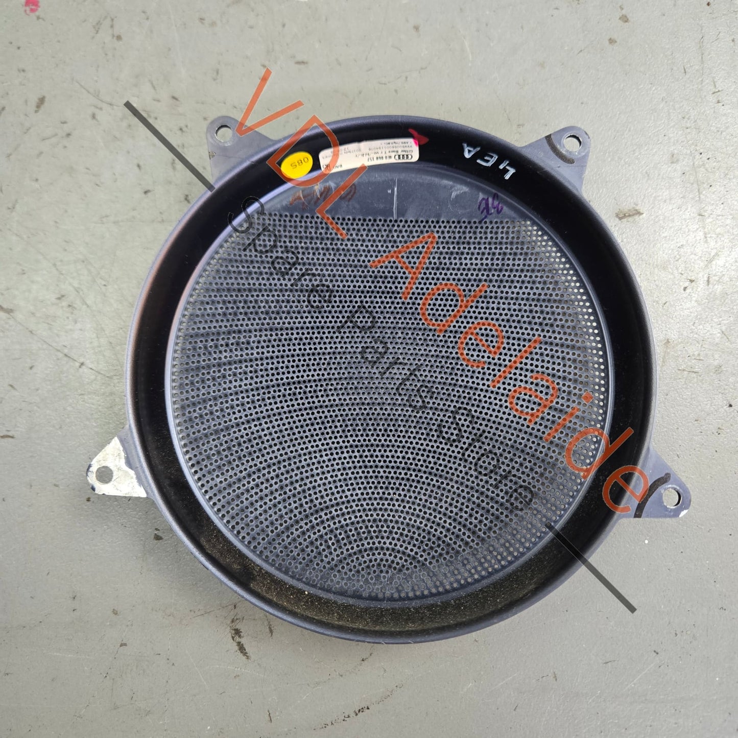 4E0868157 Audi A8 S8 Stainless Steel Speaker Cover Trim for Large Speaker Front or Rear Door 4E0868157