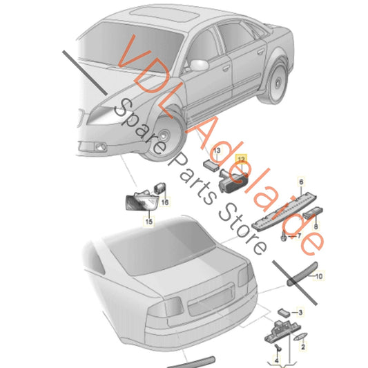 4E0949127 Audi A8 S8 Left Turn Signal Blinker Flasher 4E0949127