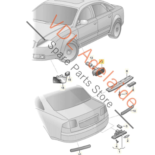 4E0949128 Audi A8 S8 Right Turn Signal Blinker Flasher 4E0949128
