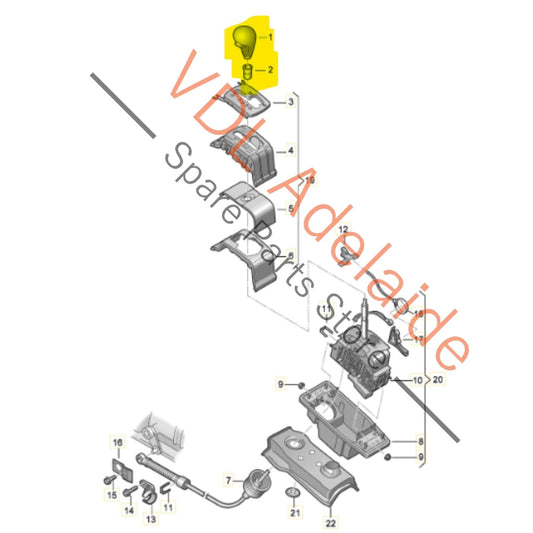 4E2713141SSKJ Audi A8 S8 Gear Stick Grip Lever Handle Shifter 4E2713141S SKJ Colour swing (dark grey)