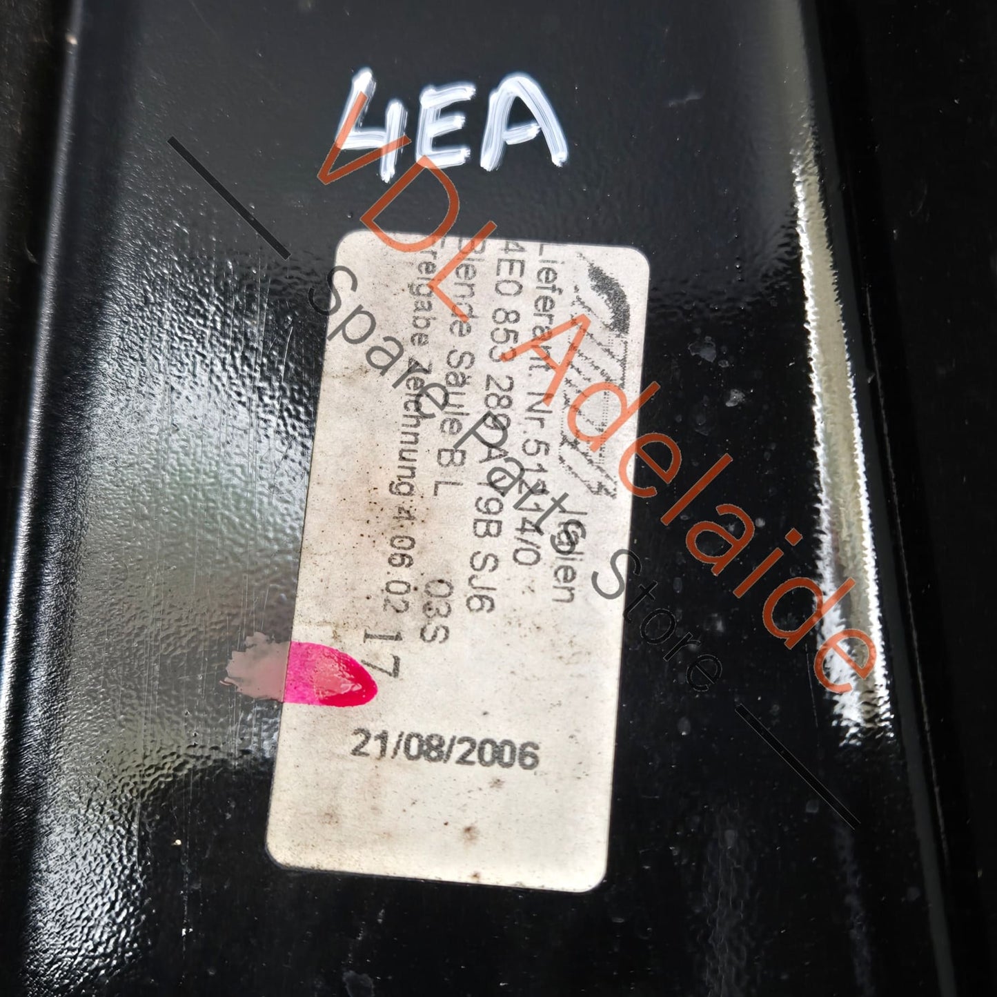 4E0853289AY9B 4E0853289A Audi A8 Exterior B Pillar Trim Gloss Black Left 4E0853289A Y9B