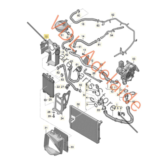 5G0117340    VW Golf R MK7 Front Right Additional Radiator Air Guide Duct Rear 5G0117340
