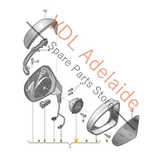 1K0959578A    VW Golf MK7 Left Wing Mirror Adjustment Motor 1K0959578A