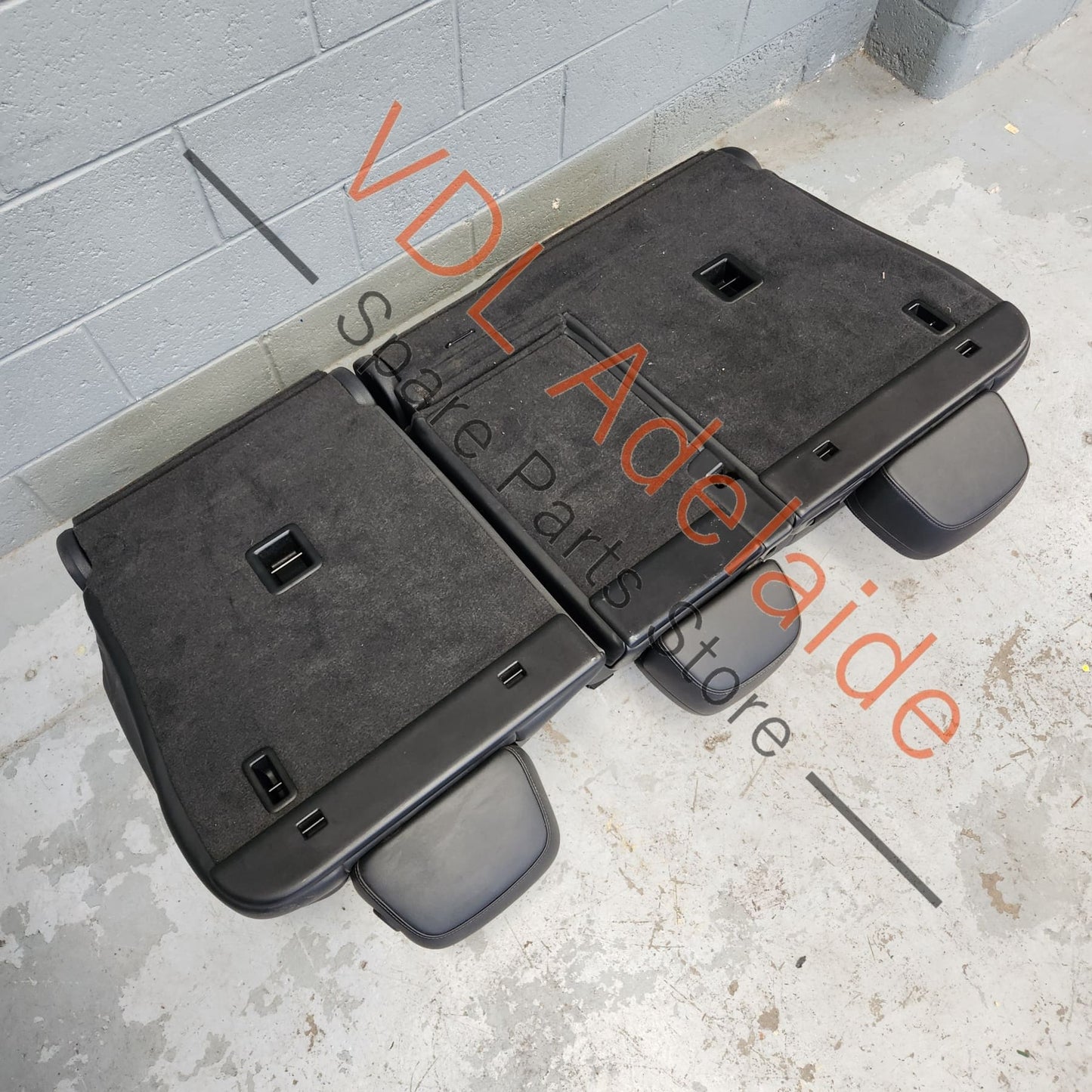 Porsche Cayenne 958 Rear Seat Set Black Leather
