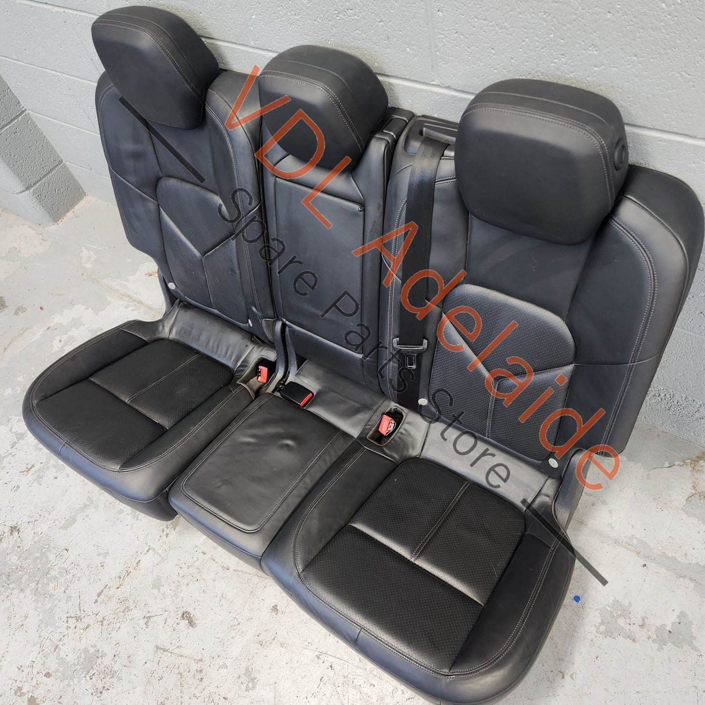 Porsche Cayenne 958 Rear Seat Set Black Leather