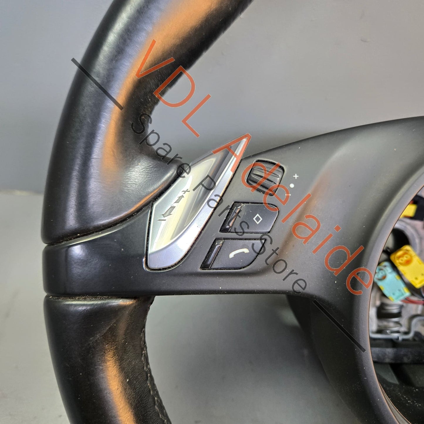 7PP959537AK Porsche Cayenne 958 Panamera 911 Multifunction Steering Wheel Black Leather