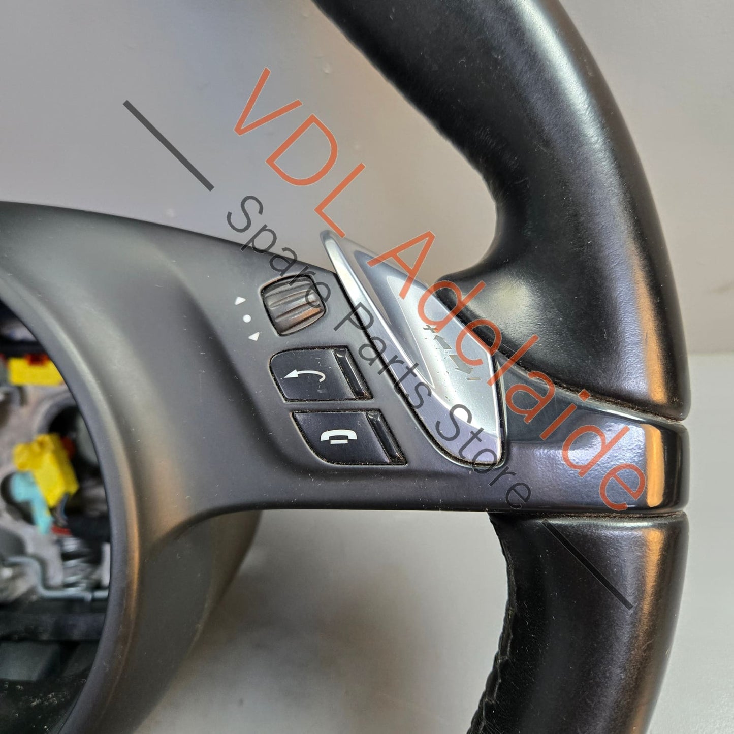 7PP959537AK Porsche Cayenne 958 Panamera 911 Multifunction Steering Wheel Black Leather