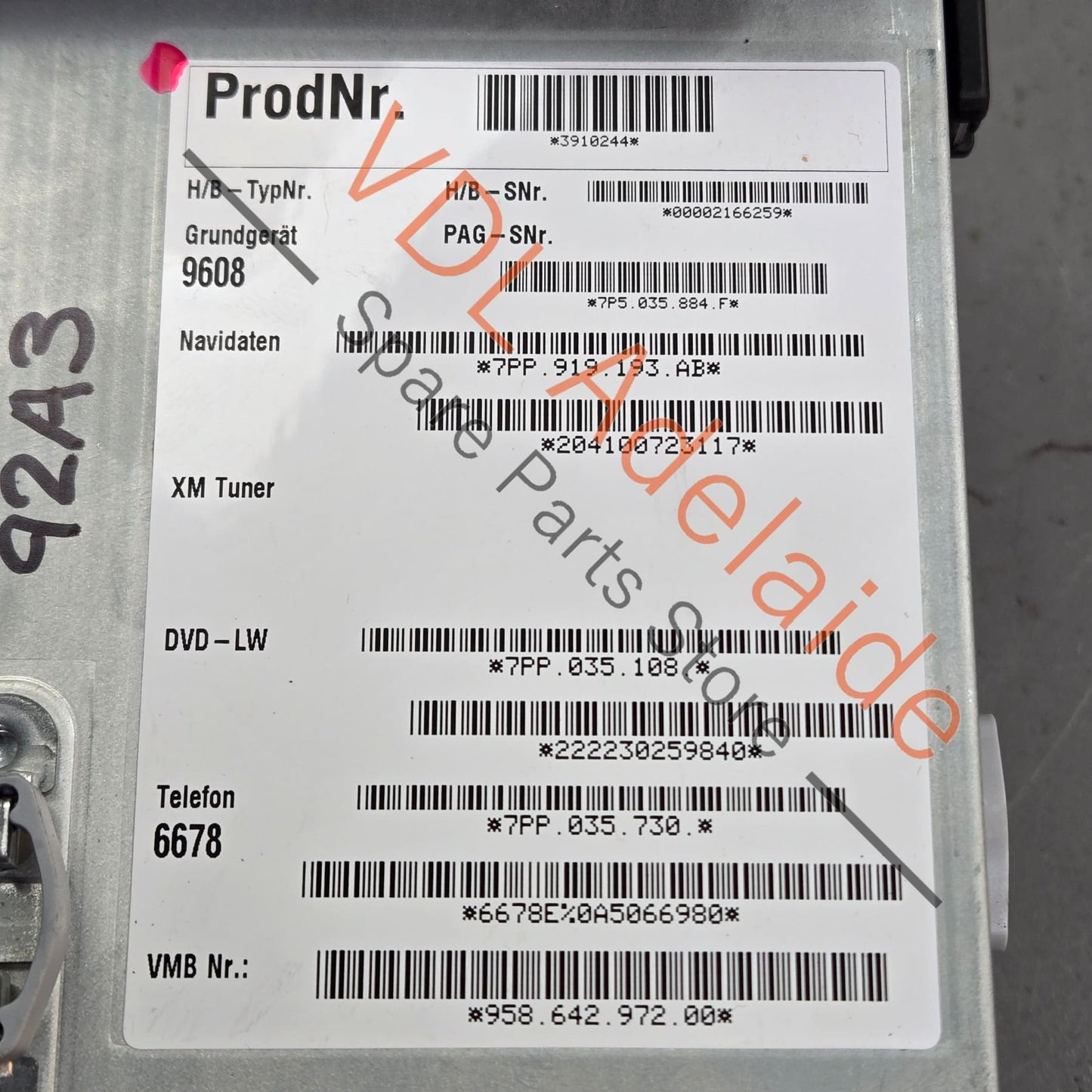 Porsche Cayenne 958 PCM Nav Radio Media Screen Unit Centre Dash Control Module
