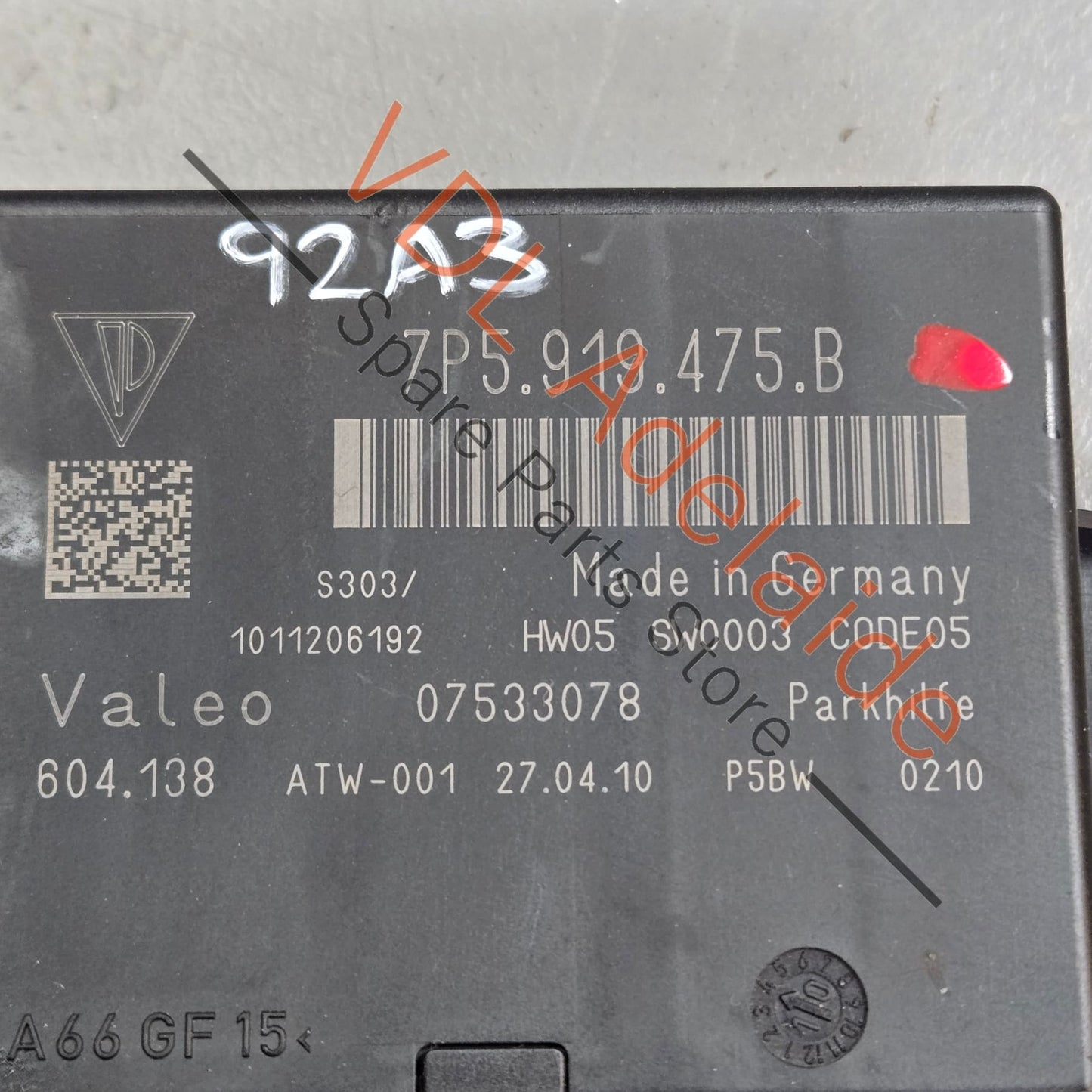 958 618 042 00 Porsche Cayenne 958 92A Parking Aid Control Unit ECU 7P5919475B 95861804200