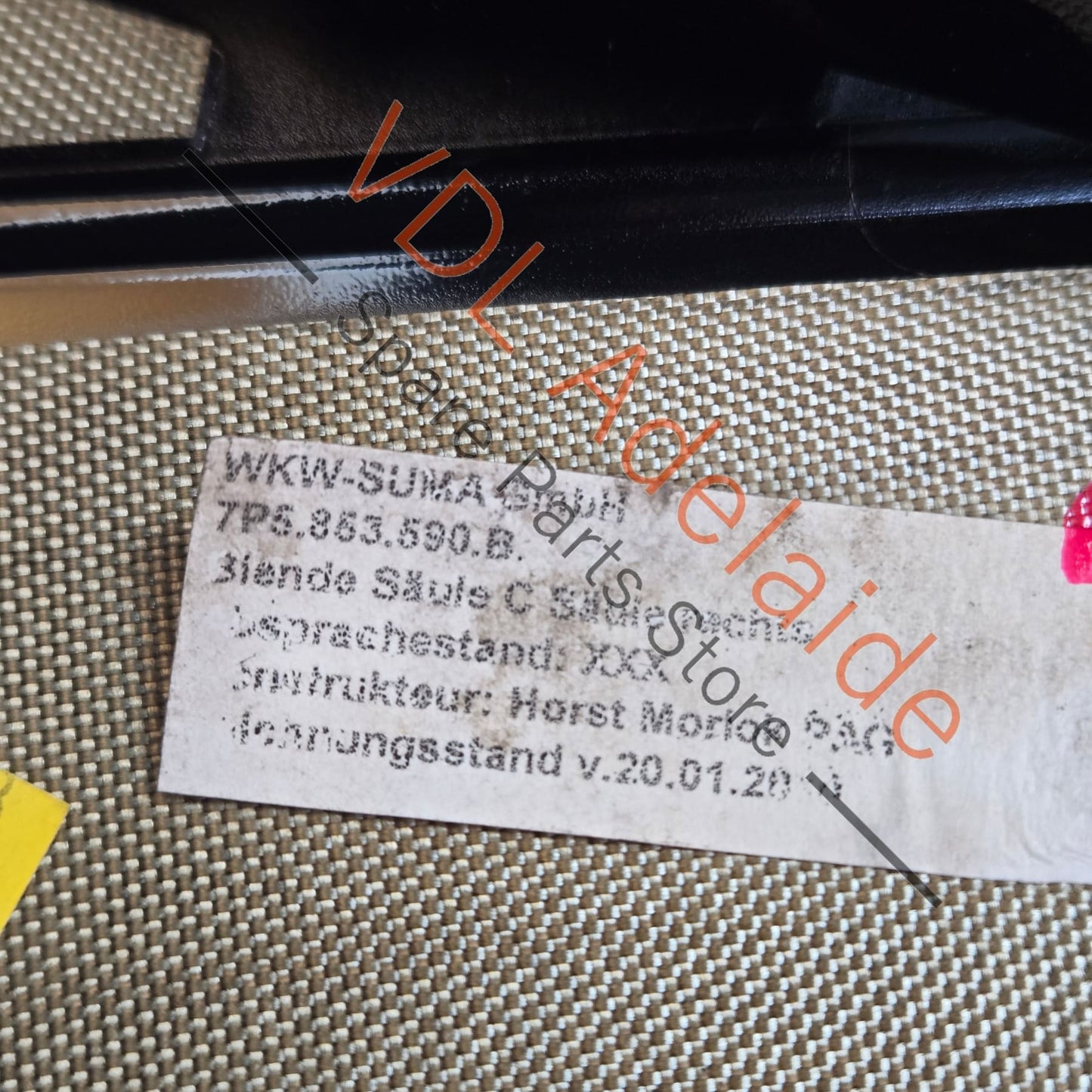 7P5853590B Porsche Cayenne Rear Right Door C Pillar Exterior Moulding Trim 95855959000 GW1 7P5853590B Gloss Black