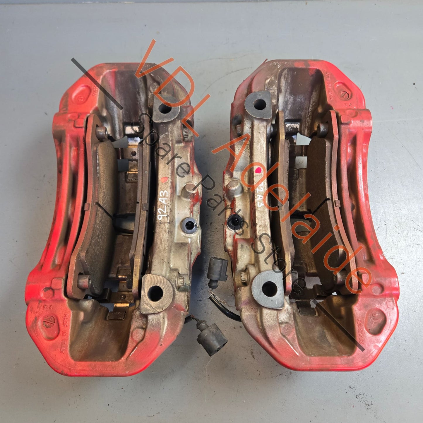 7PP 615 149 AQ 7PP 615 150 AQ Pair of Porsche Cayenne 955 957 958 Front Brake Calipers Brembo 360mm 6x Piston